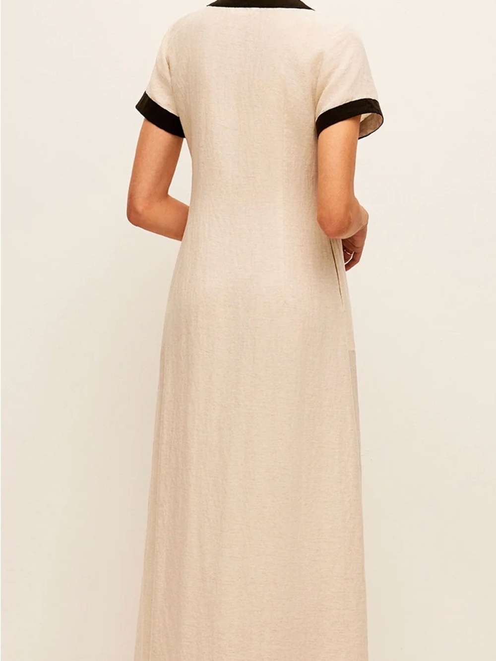 Commense Cream Maxi Dress with Black Trim - Picture 2 of 10